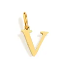 bijou pendentif lettre initial en or