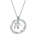 pendentif cœur lettre pour femme