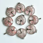 colliers arbre de vie quartz rose