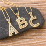 collier pendentif lettre initial