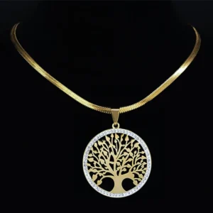 collier arbre de vie en or