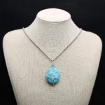 collier arbre de vie turquoise en argent