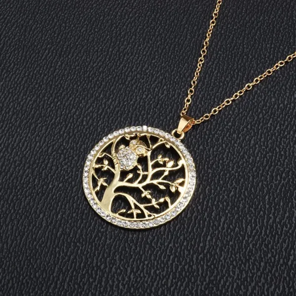 Pendentif arbre de vie luxueux en or