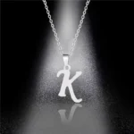 pendentif argent lettres personnalisées