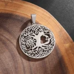 argent arbre de vie pendentif avec détails