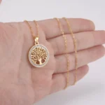 Pendentif arbre de vie précieux en or