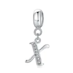 argent pendentif lettre initiale