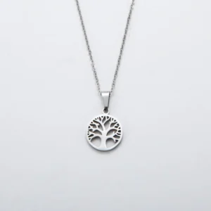 Pendentif arbre de vie porte bonheur de luxe en argent