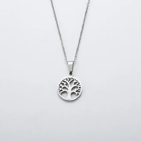 Pendentif arbre de vie porte bonheur de luxe en argent