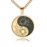 Pendentif ying et yang spécial soleil & lune