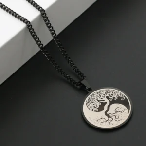 Pendentif ying et yang spécial noir