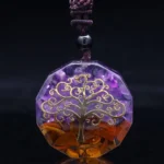 Pendentif Arbre De Vie Clip De Guérison Améthyste