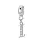 charm pendentif lettre initial argent