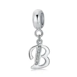 pendentif lettre moderne en argent