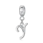 pendentif moderne argent lettre