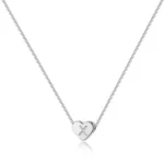 collier délicat avec pendentif coeur en argent