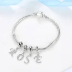 accessoire mode lettre initial en argent