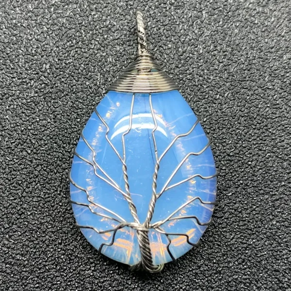 Pendentif opale arbre de vie