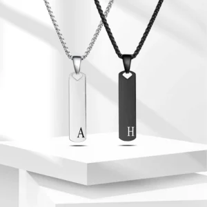 Pendentif lettre bar avec initial