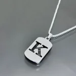 accessoire mode punk pendentif lettre argent