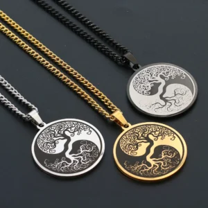 Pendentif ying et yang arbre de vie