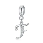 pendentif lettre initial en argent pour homme