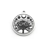 collier lune de sorcière avec arbre de vie