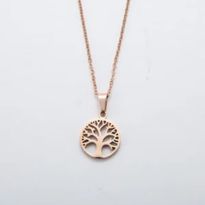 bijou arbre de vie en or rose