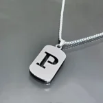 pendentif tendance argent lettre punk